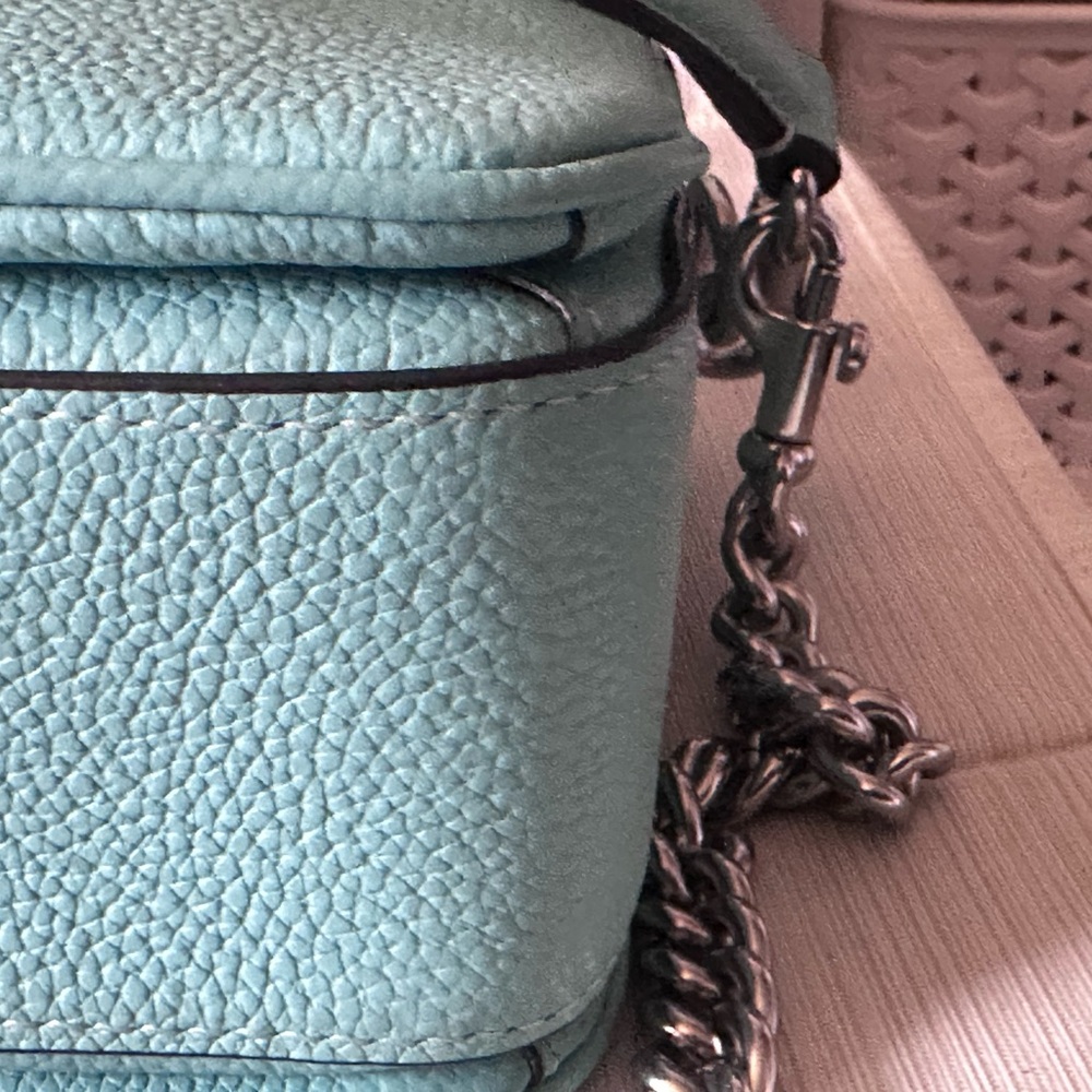 EUC Coach Cassie 19 Blue Leather Crossbody Bag - Picture 6 of 8